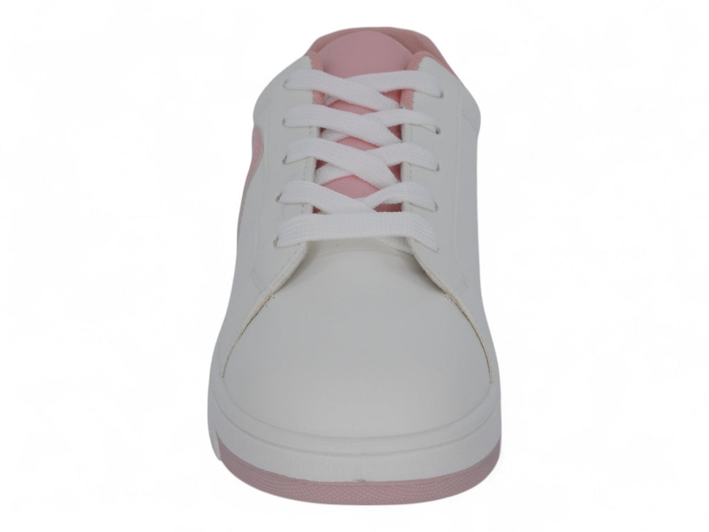 Girls` Pink B Low Top Sneaker