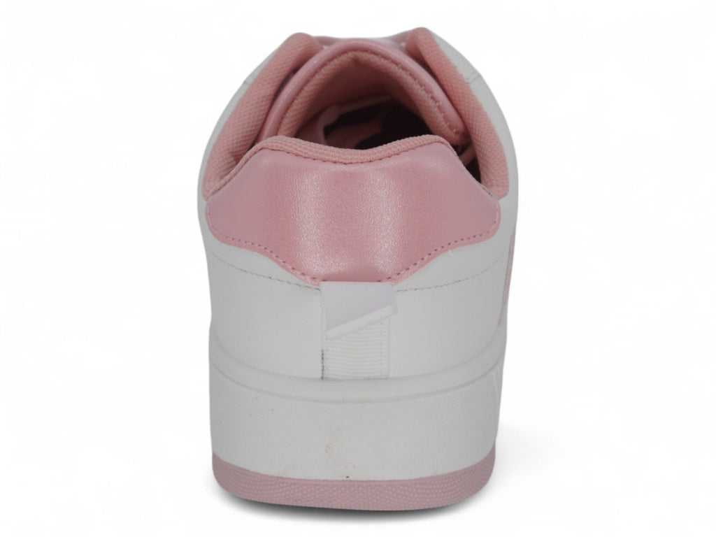 Girls` Pink B Low Top Sneaker