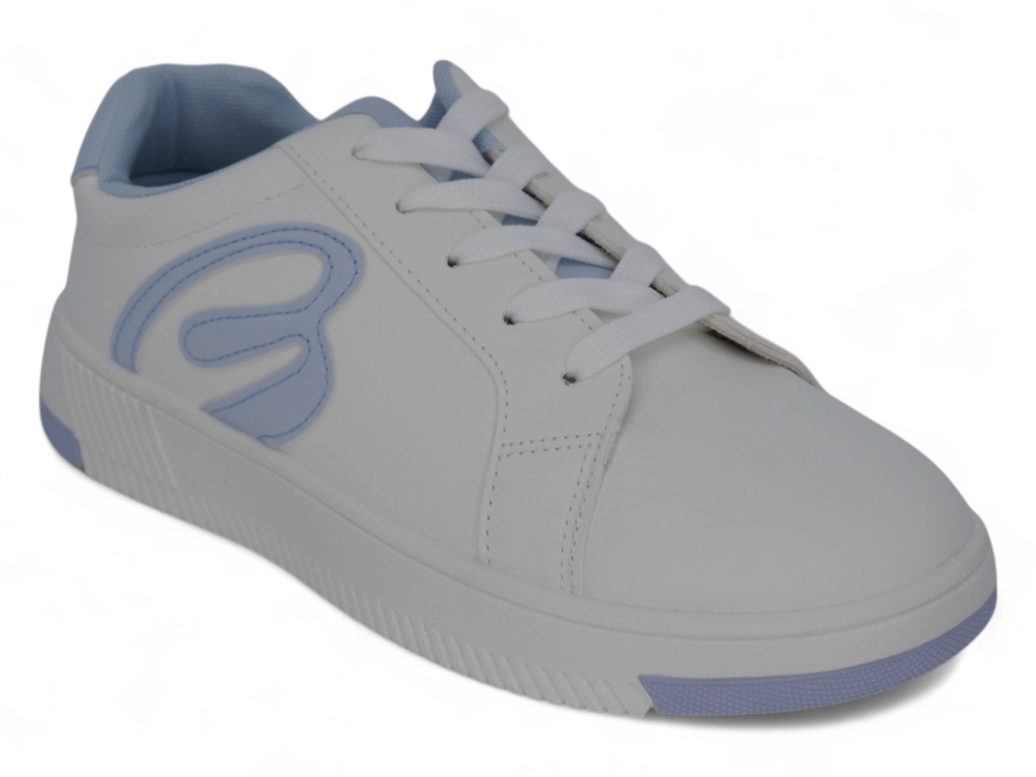 Girls`  Blue B Low Top Court Sneaker