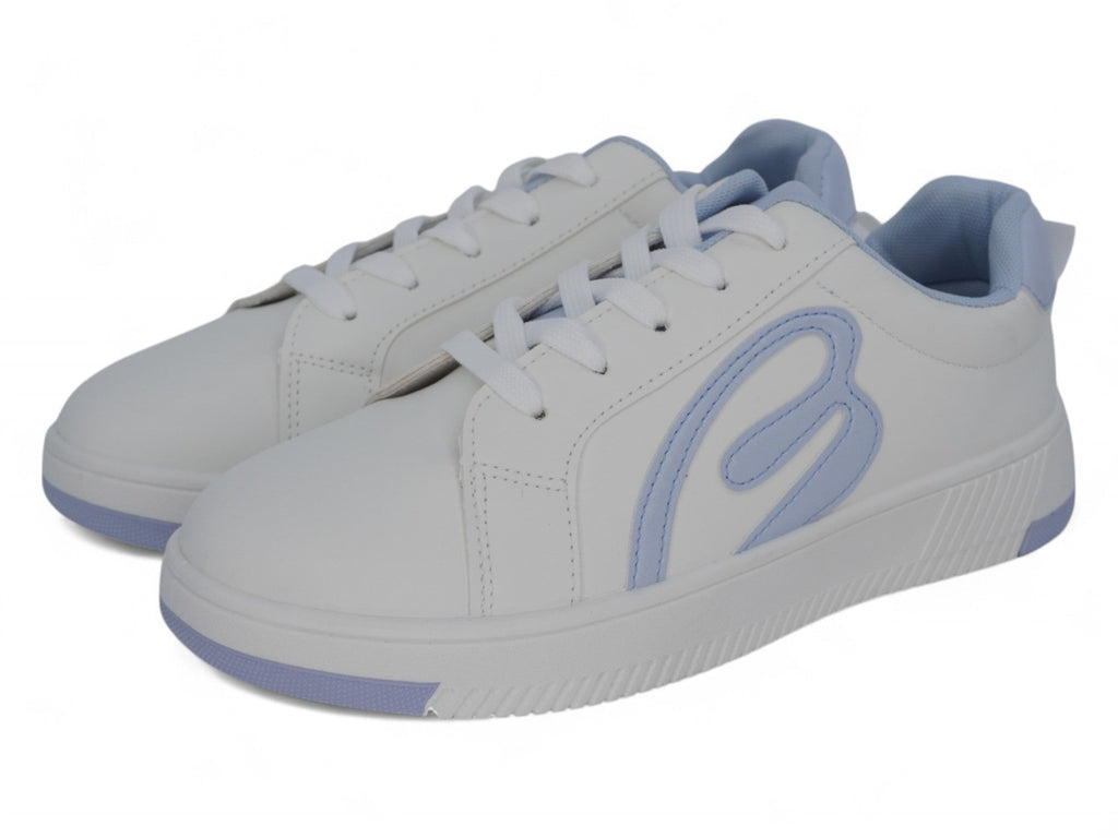 Girls`  Blue B Low Top Court Sneaker