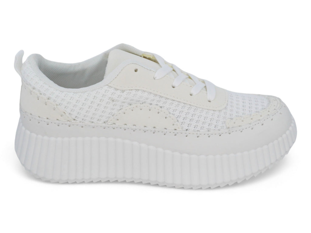 Women`s White Charleigh Platform Sneaker