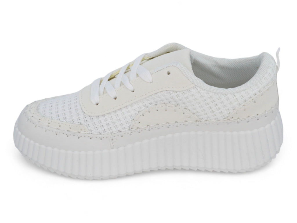 Women`s White Charleigh Platform Sneaker