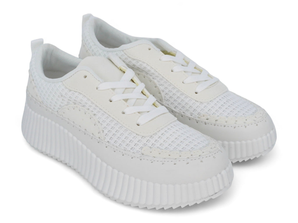 Women`s White Charleigh Platform Sneaker