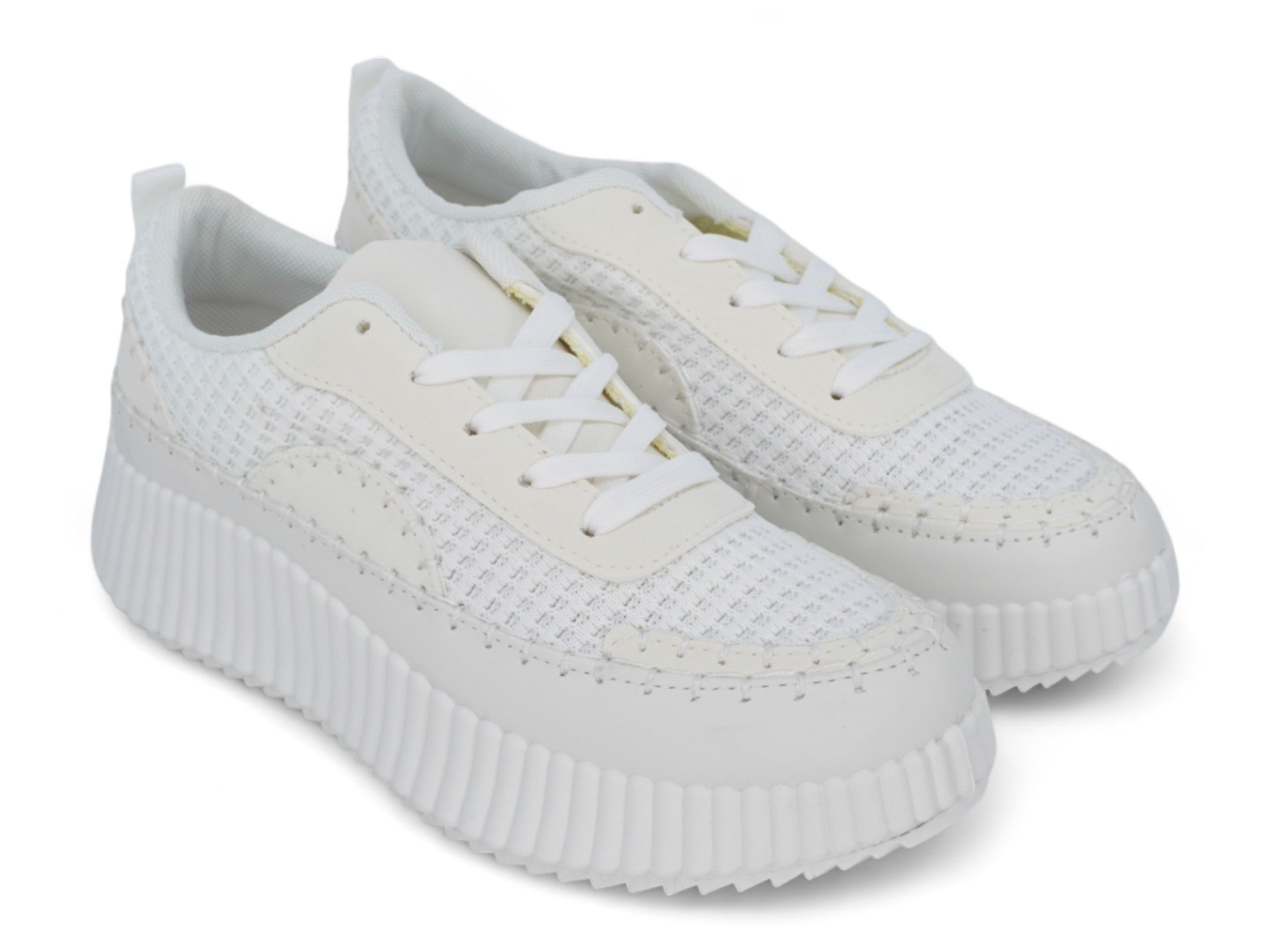 Women`s White Charleigh Platform Sneaker