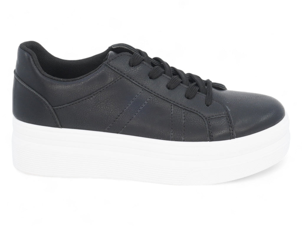 Women`s Black Bobbie Platform Sneaker