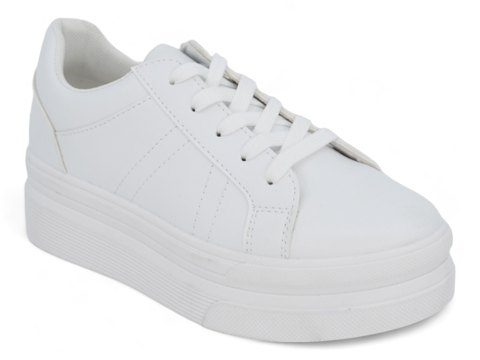 Women`s White Bobbie Platform Sneaker