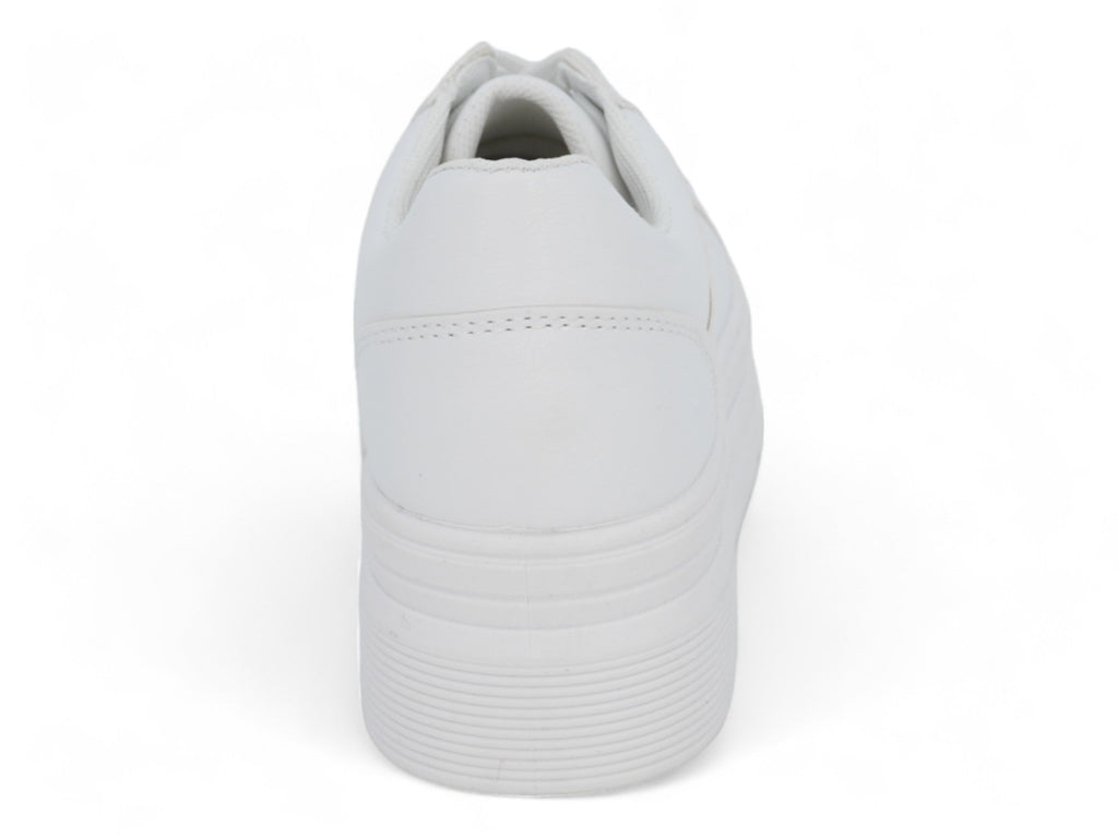 Women`s White Bobbie Platform Sneaker
