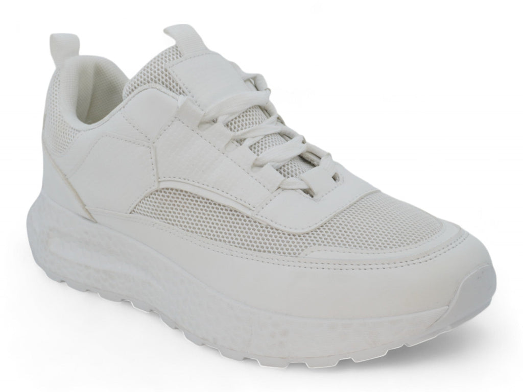 Women`s White Mesh Sporty Sneaker
