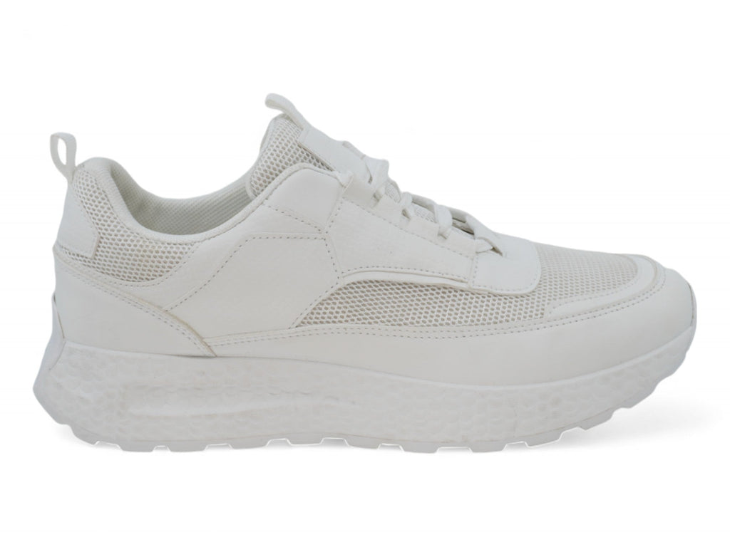 Women`s White Mesh Sporty Sneaker