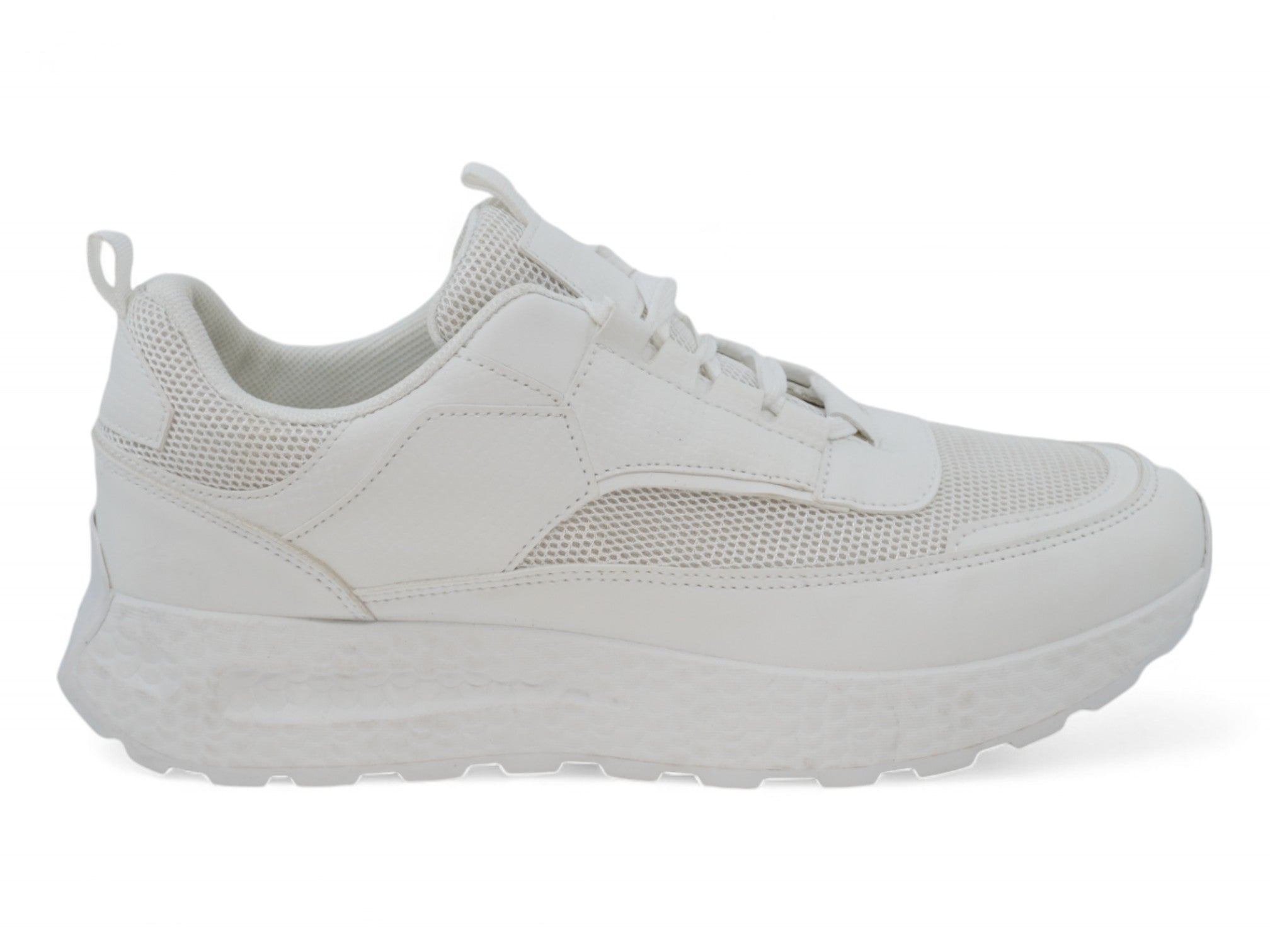 Women`s White Mesh Sporty Sneaker