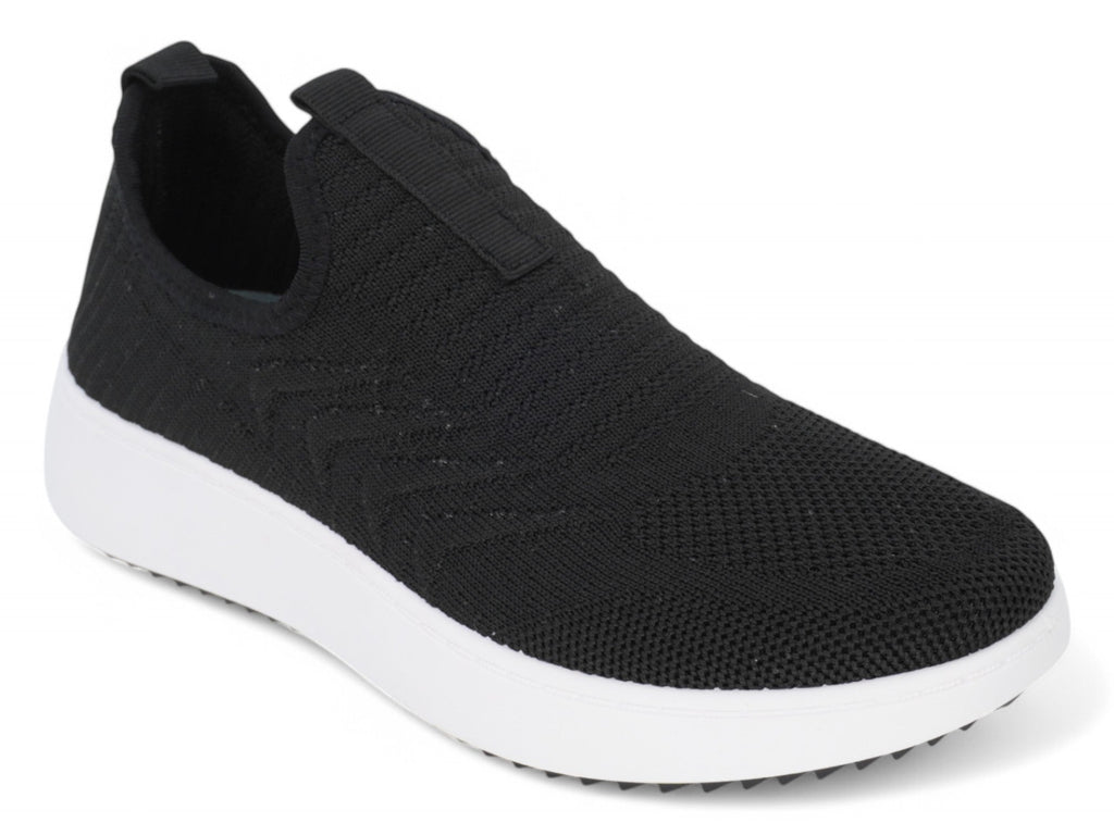 Women`s Black High Rise Slip On Sneaker
