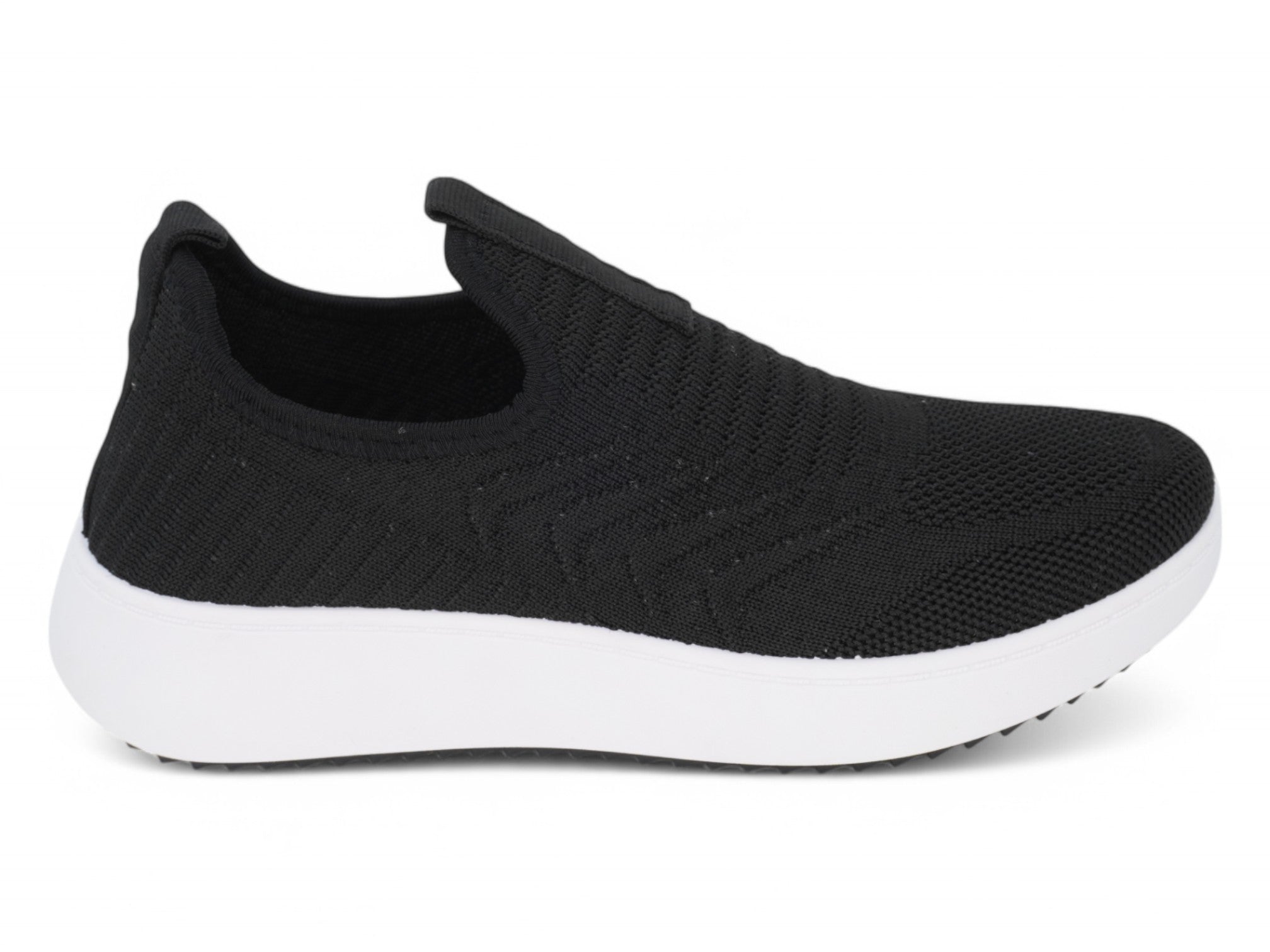 Women`s Black High Rise Slip On Sneaker