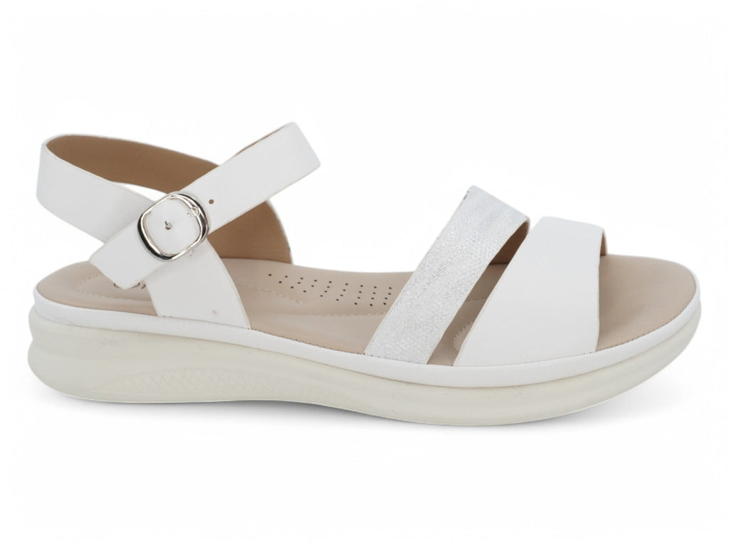 Women`s White Dania Comfort Sandal