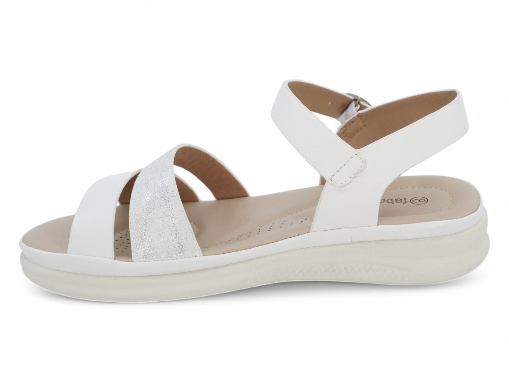 Women`s White Dania Comfort Sandal