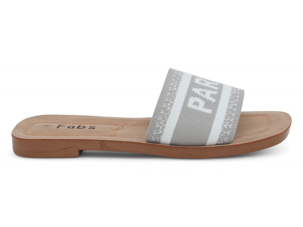 Women` Gray Paris Elastic Sandal