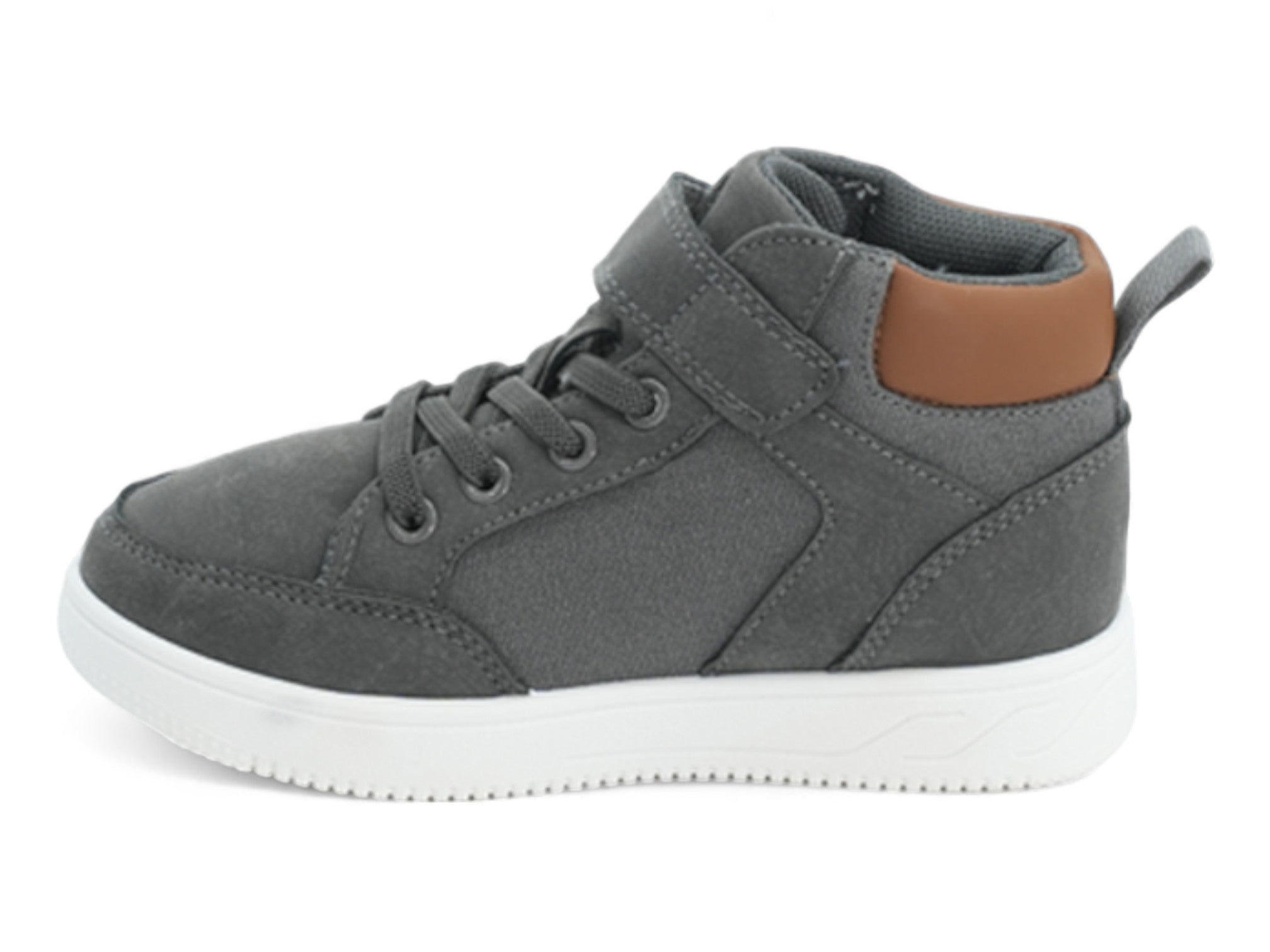 Boys` Gray & Tan High Top Sneaker