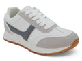 Boys` Gray Microsuede Sneaker