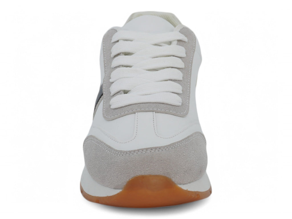 Boys` Gray Microsuede Sneaker