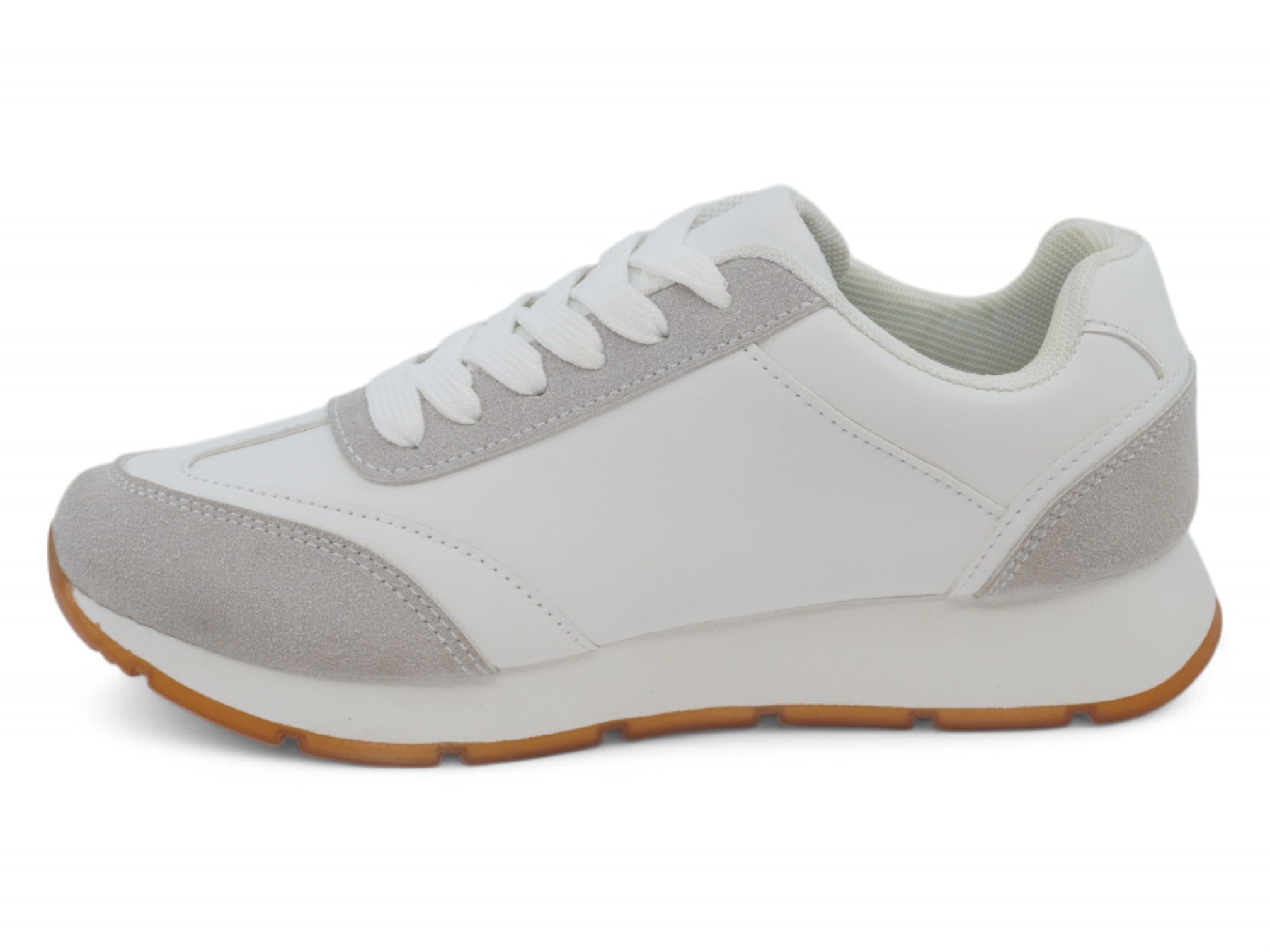 Boys` Gray Microsuede Sneaker