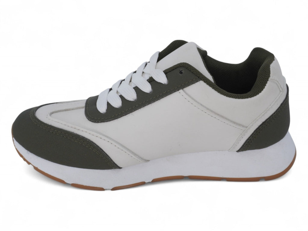Boys` Blue & Green Faux Suede Sneaker