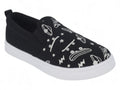 Boys` Black Skater Canvas Slip On
