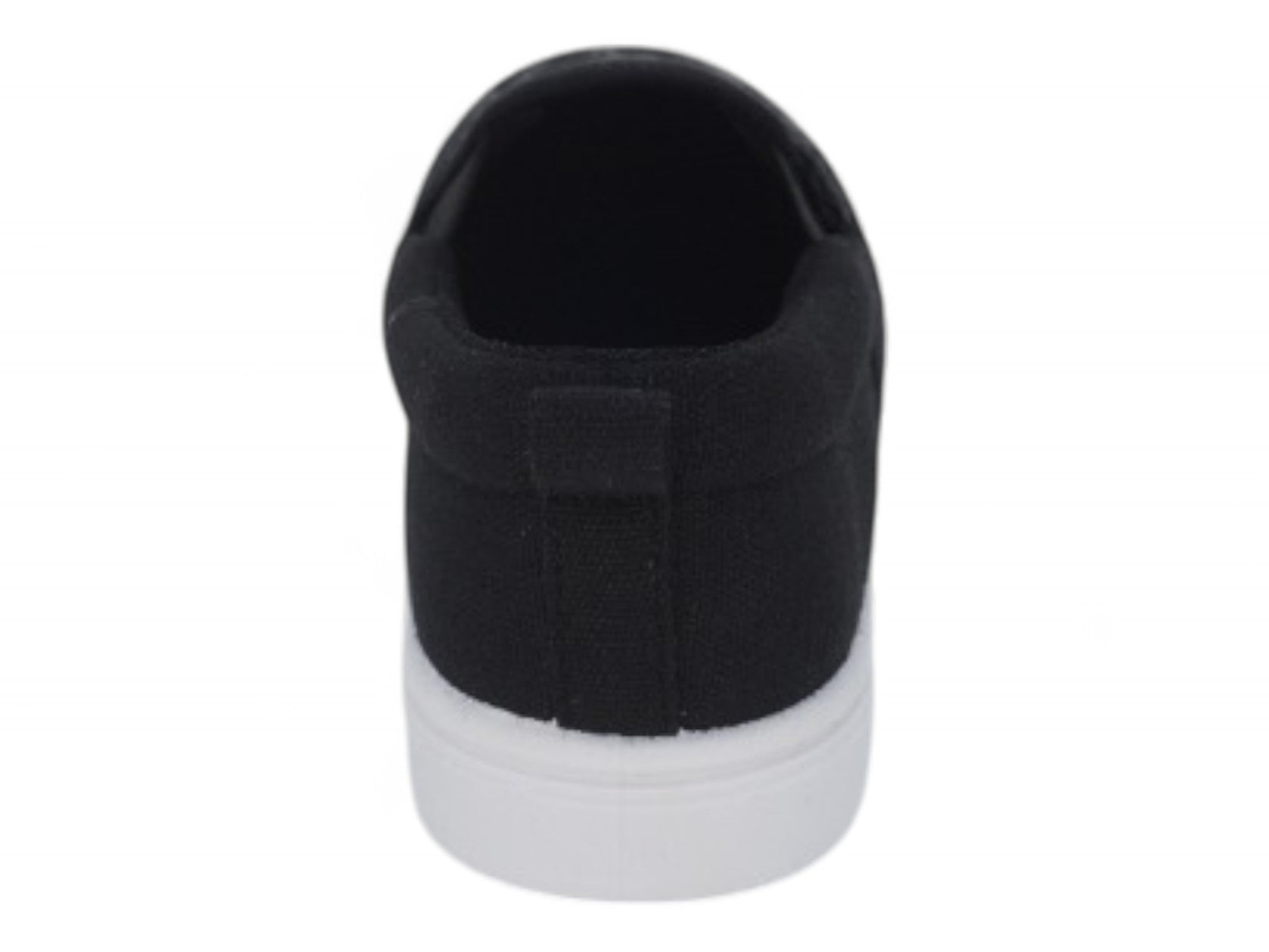 Boys` Black Skater Canvas Slip On