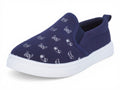 Boys` Navy Gamer Canvas Slip On